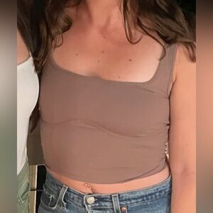 Women's Brown Crop Top